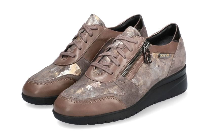 'IASMINA' women's ergonomic sneakers - Taupe - Chaplinshoes'IASMINA' women's ergonomic sneakers - TaupeMephisto