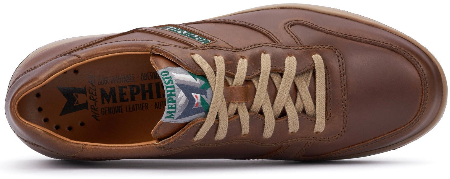 Mephisto LEANDRO Men Sneaker - leather - Chestnut Brown - ChaplinshoesMephisto LEANDRO Men Sneaker - leather - Chestnut BrownMephisto