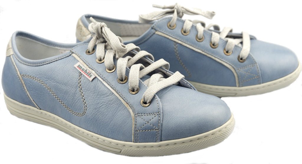 Mobils by Mephisto HOLDA cloud blue leather WIDE FIT sneaker for women - ChaplinshoesMobils by Mephisto HOLDA cloud blue leather WIDE FIT sneaker for womenMephisto