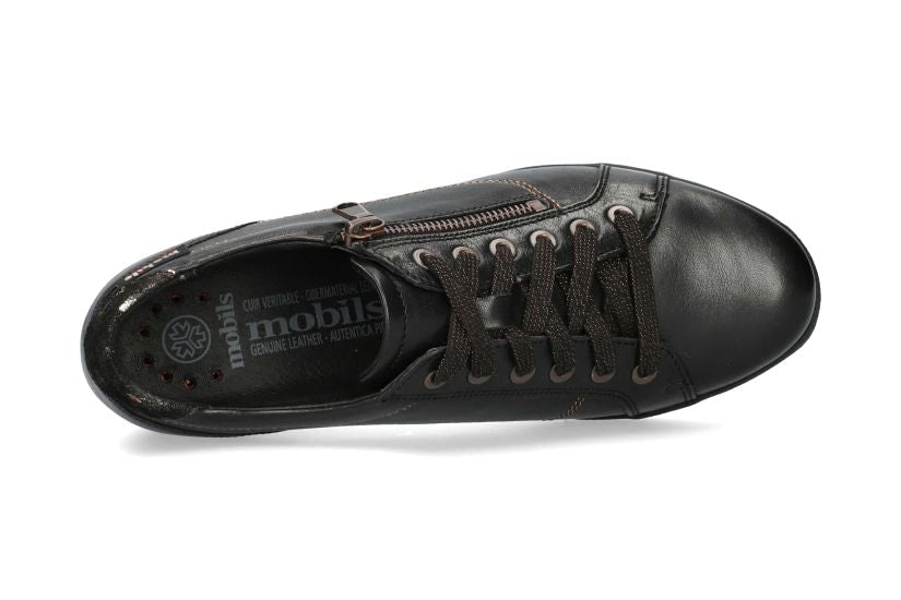 Mobils by Mephisto Patsy - Women's sneaker - black leather - Wide fit - ChaplinshoesMobils by Mephisto Patsy - Women's sneaker - black leather - Wide fitMephisto