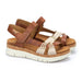 'Palma' women's sandal - Brown white - Chaplinshoes'Palma' women's sandal - Brown whitePikolinos