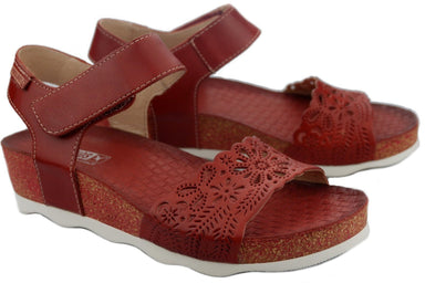 Pikolinos MAHON W9E-0910 Leather Women's Sandal - Sandia Red - ChaplinshoesPikolinos MAHON W9E-0910 Leather Women's Sandal - Sandia RedPikolinos