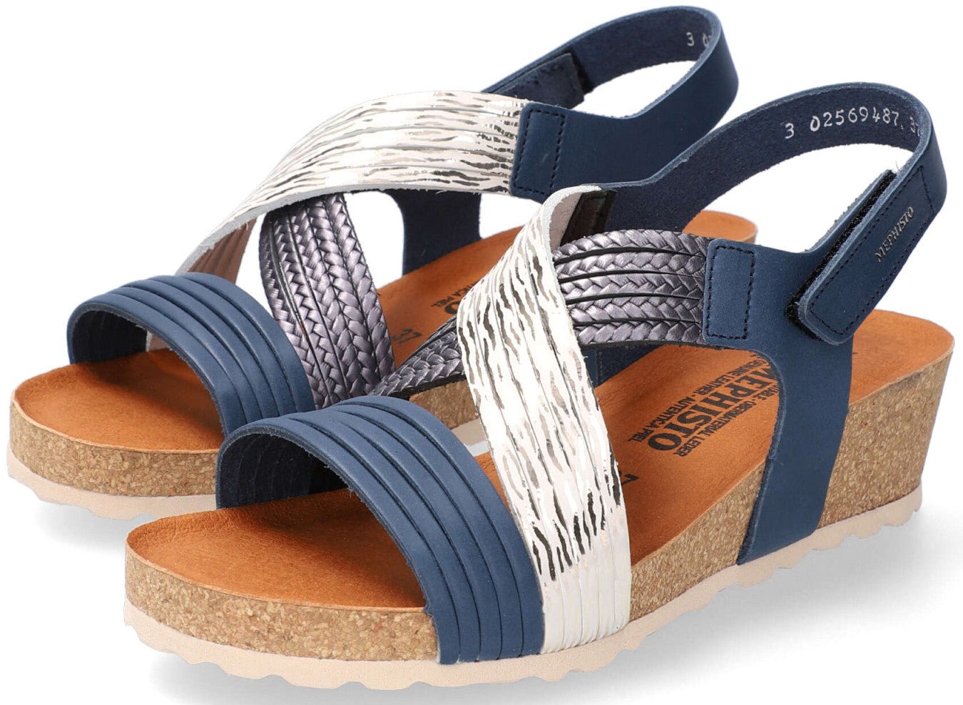 'Renza' women's sandal - Blue mix - Chaplinshoes'Renza' women's sandal - Blue mixMephisto