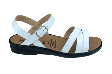 'Sonnica' women's small fit sandal - White patent - Chaplinshoes'Sonnica' women's small fit sandal - White patentGanter