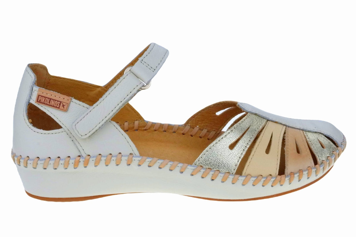 Pikolinos P. Vallarta - woman's Sandals - Off white leather - Chaplinshoes